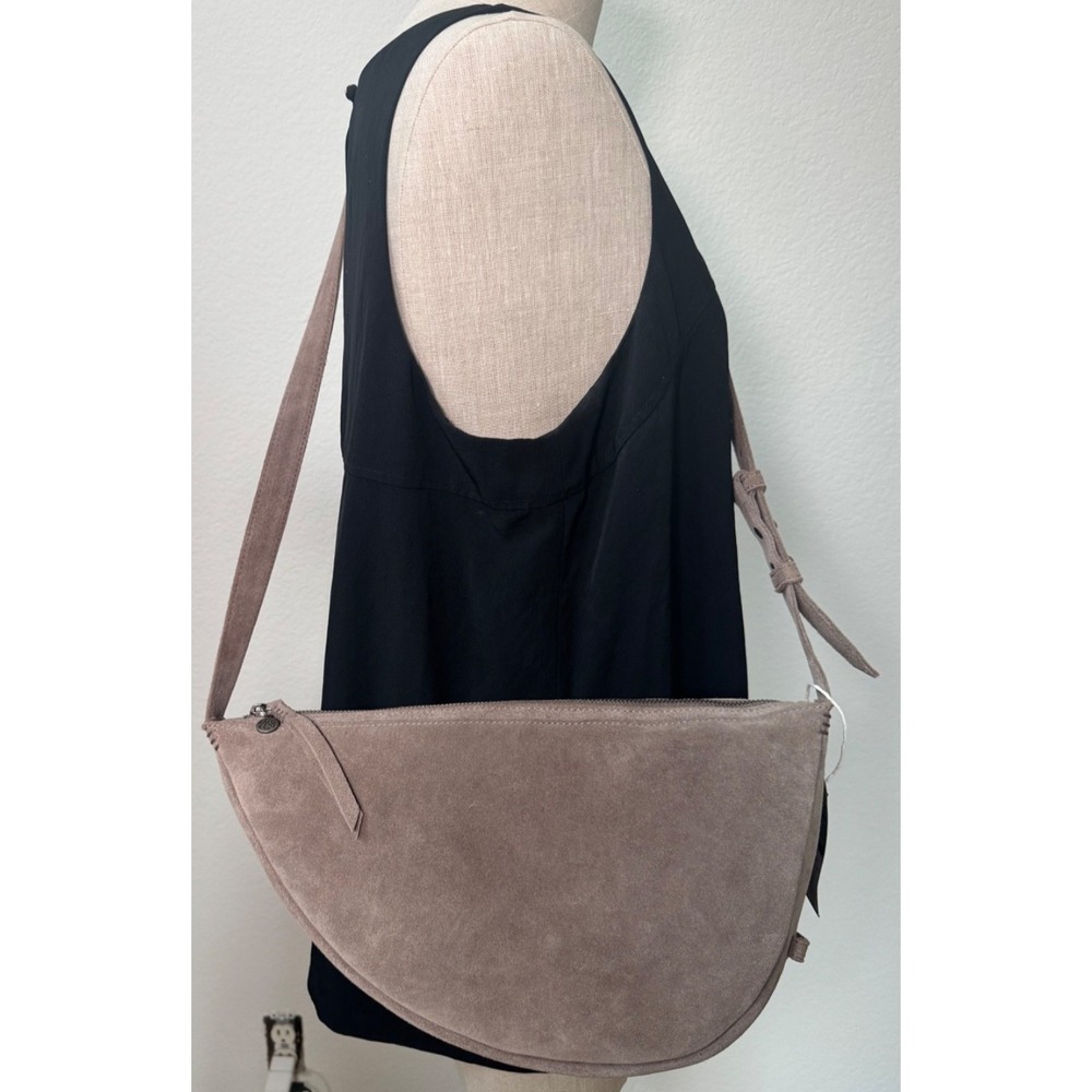 The Sak Suede Saddle Crossbody Bag in Taupe Brown - Picture 6 of 16
